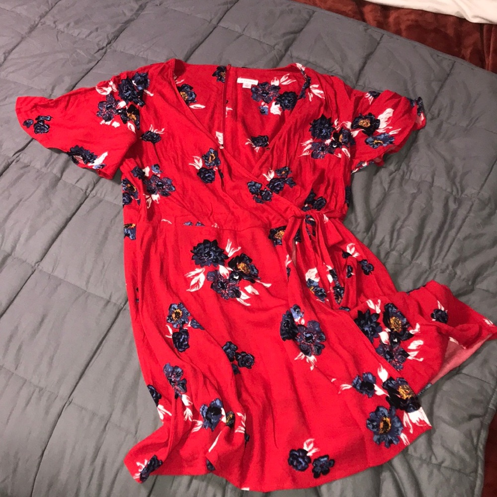 Red Floral Summer Dress